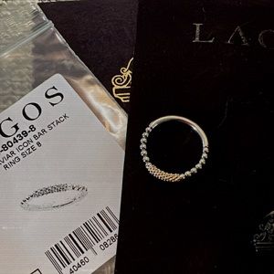 LAGOS Caviar Icon 18k Gold and Silver stacking ring